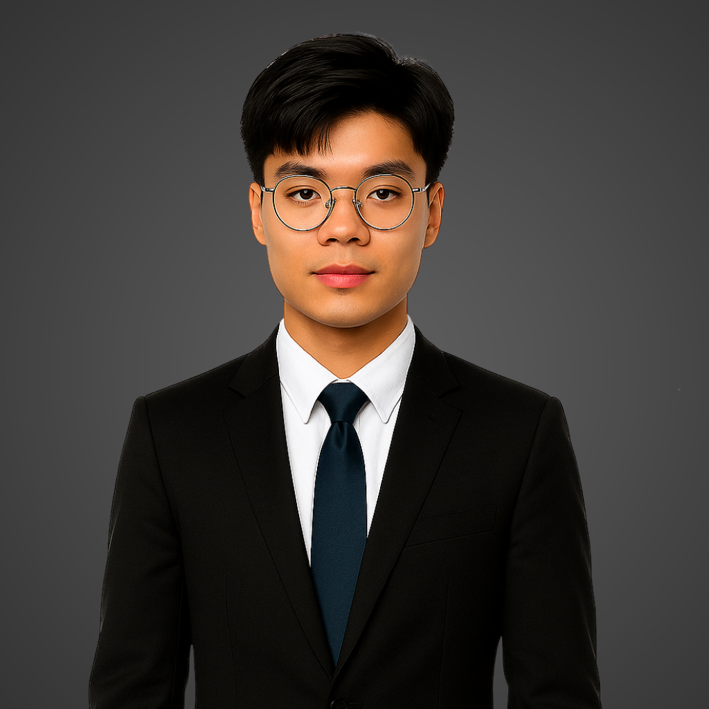 Kenneth Valenzona, WordPress and Webflow Developer at Vero Digital Studio, wearing a formal suit