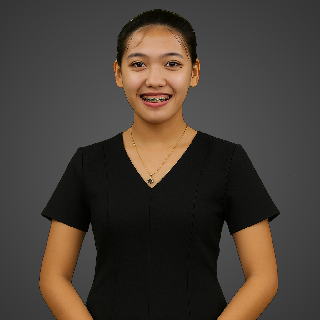 Pauline Reginaldo, team member at Vero Digital Studio, wearing a formal outfit