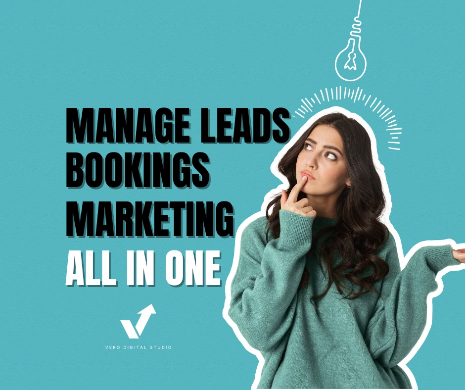 Small business owner thinking about how to manage leads, bookings, and marketing in one platform