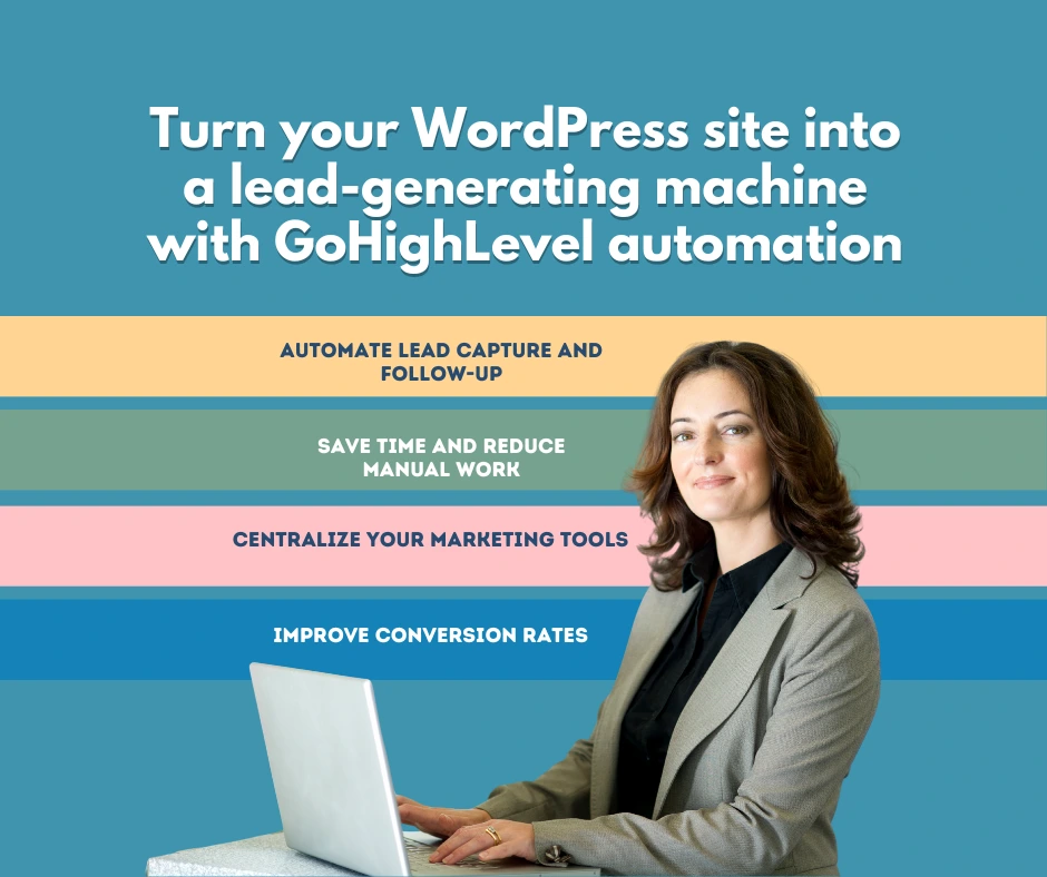Developer explaining the benefits of GoHighLevel automation and WordPress integration for small business websites