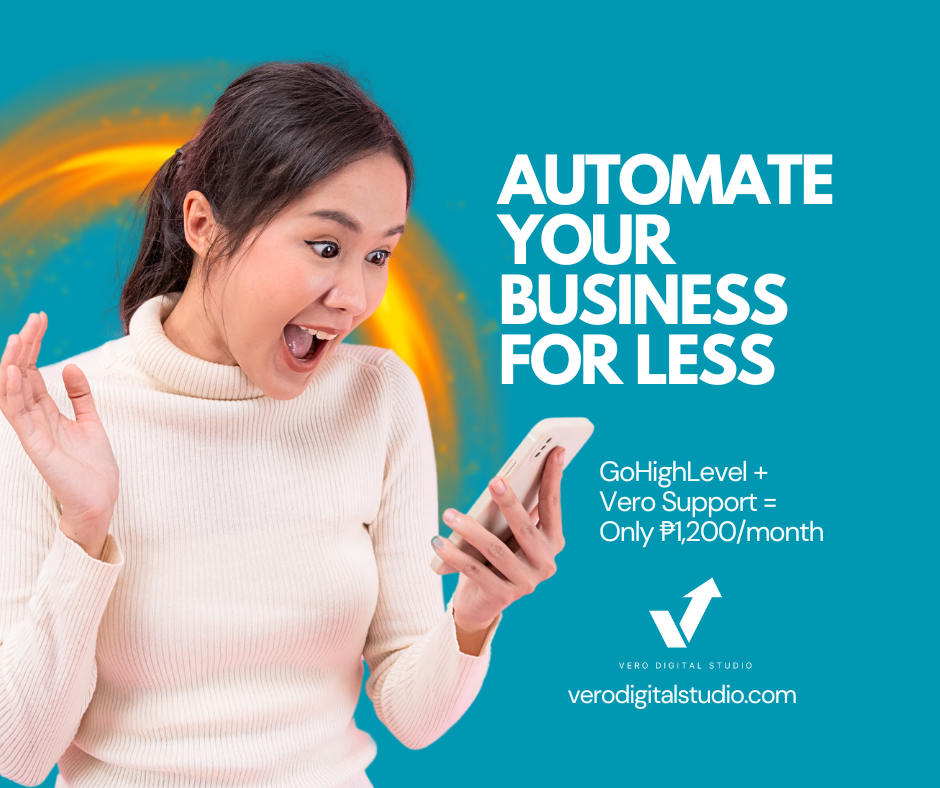 Business owner using GoHighLevel dashboard to manage CRM, automation, and marketing tools in one platform